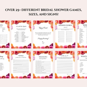 May include: A set of printable bridal shower games with a citrus theme. The games include "Wedding Word Scramble", "Would She Rather", "Ring Hunt", "Wedding Words A to Z", "Wedding Word Scramble", "Wedding Word Scramble Key", "Wishes for the Soon to Be Mrs", "Who Knows the Couple Best", "Who am I?", and "What's in Your Purse?"