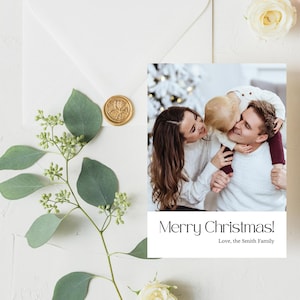 Felices fiestas / Tarjeta de feliz Navidad / Plantilla de carta navideña / Plantilla de felices fiestas / Resumen del año / Plantilla totalmente personalizable