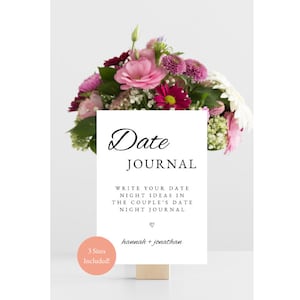 Date Journal Sign | Minimalist Wedding | Wedding Date Journal Sign | Minimalist | Wedding Sign | Date Night | Fully Customizable Template