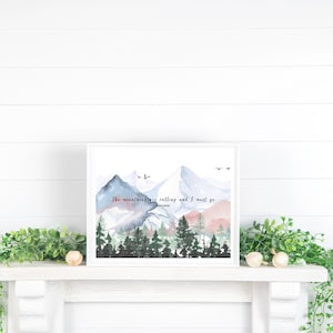 John Muir | De bergen roepen | En ik moet gaan | Zwerver | Reiziger | Kunst aan de muur | Woondecoratie | Kantoorinrichting | Berg kunst