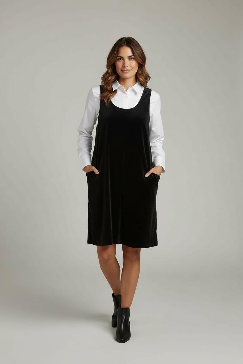 chinese dress ladies Linen Halter Dress - Black main image 0