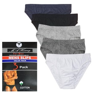 SOFTY® 2 PIECE Mens RIB fabric 100% Cotton Briefs Underpants Slips