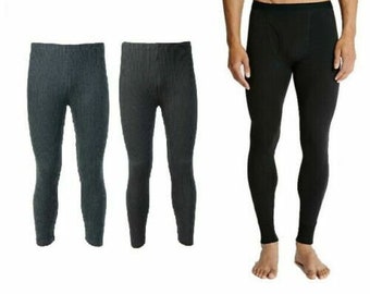 Mens Thermal Long Johns Bottom Underwear Trouser Base layer Warm Cotton M-XXL