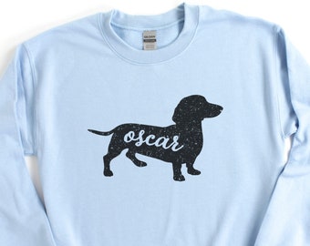 Moletom personalizado com estampa de Dachshund, Camiseta personalizada com estampa de Dachshund, Presente para amantes de Dachshund, Camiseta para cachorro salsicha, Camiseta para amantes de cães, Suéter vintage retrô com estampa de Dachshund