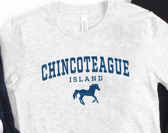 Chincoteague Island Shirt, Chincoteague Ponies Unisex Tshirt, Vacation Tee, Trip T-shirt, Vintage Virginia Shirt, Chincoteague Pony Gift