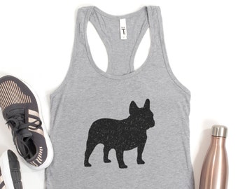 French Bulldog Tank Top, Cute Frenchie T-shirt, French Bulldog Gift, Dog Mom Tee, Dog Lover Shirt, Vintage Retro Tank, Frenchie Gift For Her
