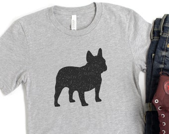 Französische Bulldogge Shirt, süßes Frenchie T-shirt, Französische Bulldogge Geschenk, Hundemama T-Shirt, Hundeliebhaber Tshirt, Vintage Retro Shirt, Frenchie Geschenk für sie