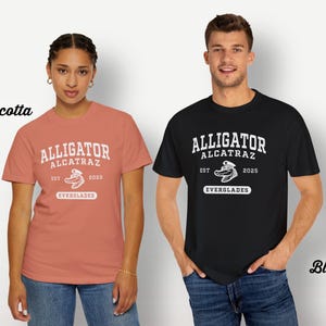 Alligator Alcatraz Shirt, Comfort Colors Unisex T-shirt, Vintage Gator Gift Tshirt, Florida Everglades, Funny Dark Humor Parody Graphic Tee