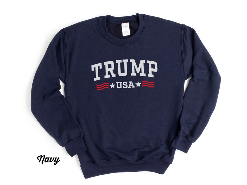 Trump Sweatshirt, USA Shirt, Trump USA Patriotic Unisex Sweatshirt, Retro Vintage Gift Shirt, Republican Rally Sweatshirt, MAGA 45 47 Gift