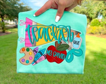Teacher PNG - Teacher Set Digital Design - T Shirt Design - PNG Craft Design