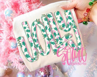 Jolly Miseltoe Girly - Trendy Christmas Design - Christmas Design PNG - PNG Craft Design