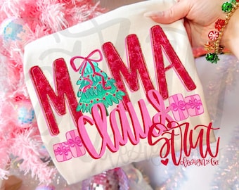Mama Claus - Christmas Girly PNG - Trendy Christmas Design - Christmas Design PNG - PNG Craft Design - Santa Claus Design