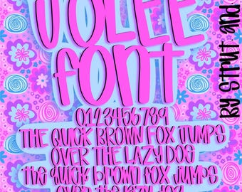 Jolee Typeable Font - Handdrawn Handlettered Font - Custom Craft Font - Procreate Font - Canva Font