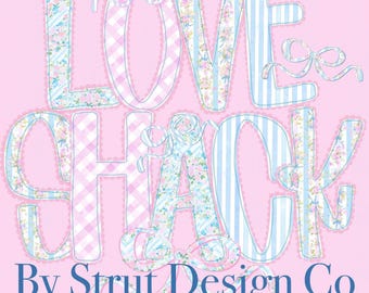 Love Shack Alpha - Full A-Z Drag and Drop PNG - Spring Floral Alpha - Love Shack Fancy