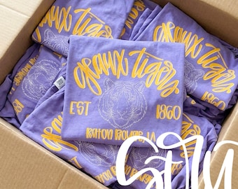 Geaux Tigers PNG - Tigers PNG - Tigers Cursive Doodle Design PNG - Baton Rouge, La