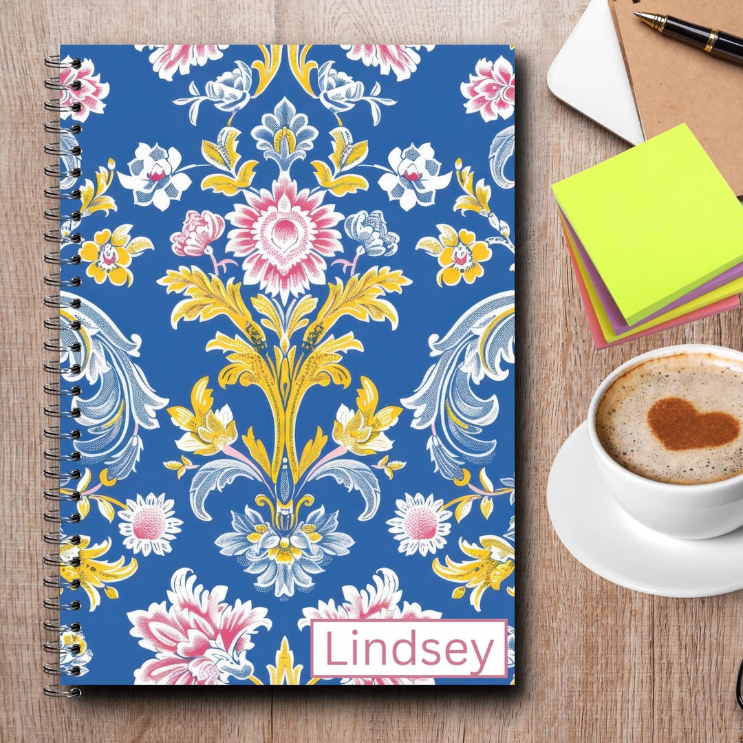 Custom Antique Rococo Style Spiral Notebook for Her, Personalized ...