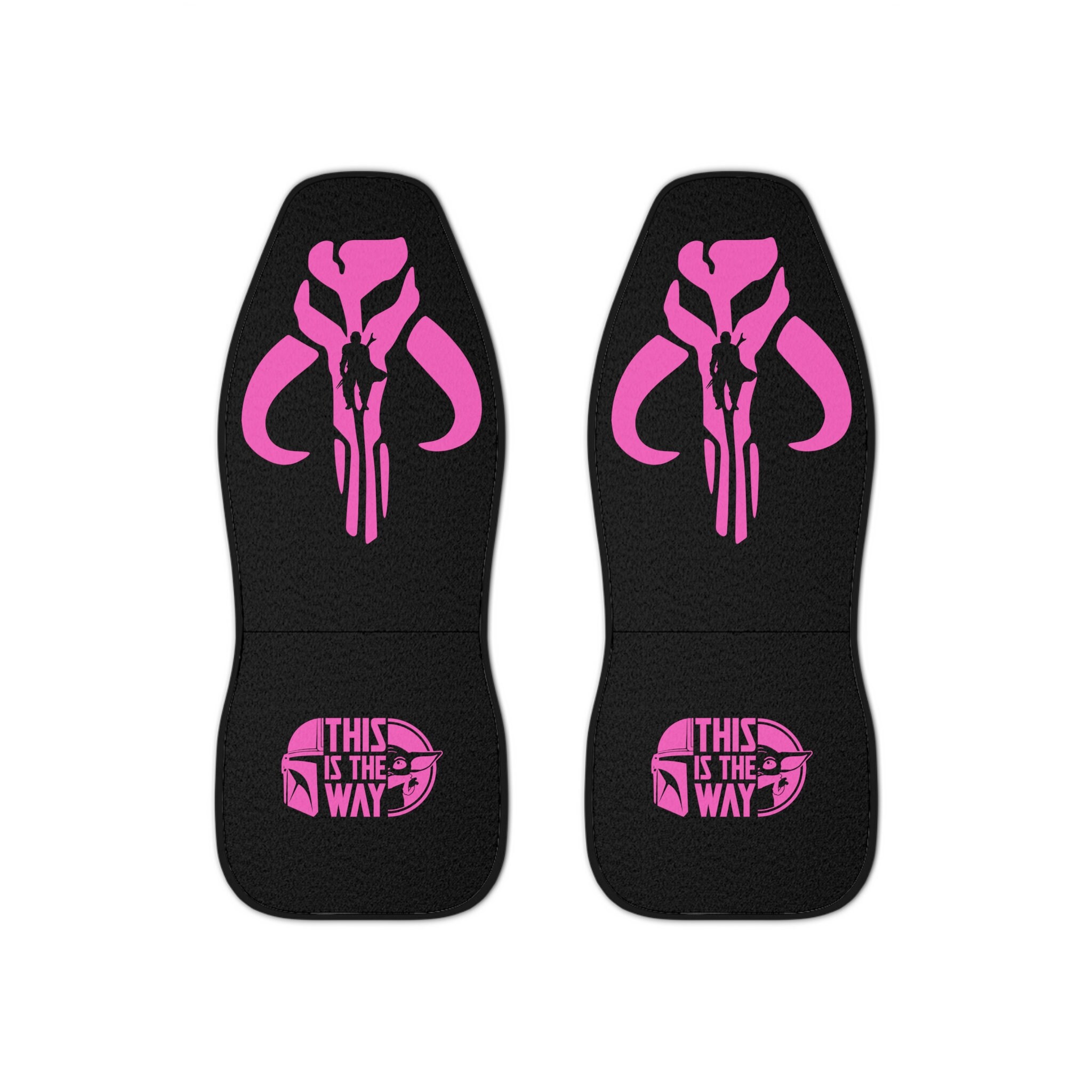 The Mandalorian Mythosaur Car Seat Covers - Black/Pink