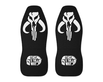 The Mandalorian Mythosaur Car Seat Covers - Black/White