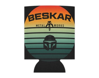 The Mandalorian Beskar Black Stripe Can Cooler