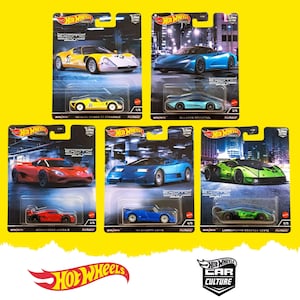 Hot Wheels Premium Car Culture Exotic Envy Set of 5, FPY86-978M 1:64 Diecast Car Model
