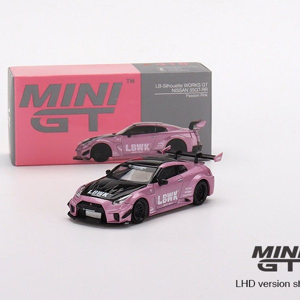 Mini GT LB-Silhouette Works GT Nissan 35GT-rr Ver.2 Passion Pink MGT00418 1:64 Diecast Car Model