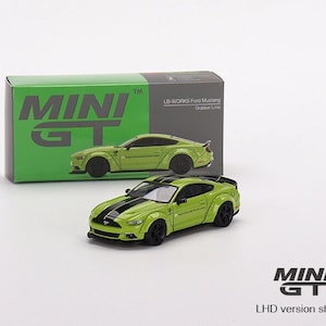 Mini GT LB-WORKS Ford Mustang Grabber Lime - MGT00426 1:64 Diecast Car Model