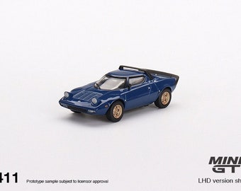 Mini GT Lancia Stratos HF Stradale Bleu Vincennes - MGT00411 1:64 Diecast Car Model