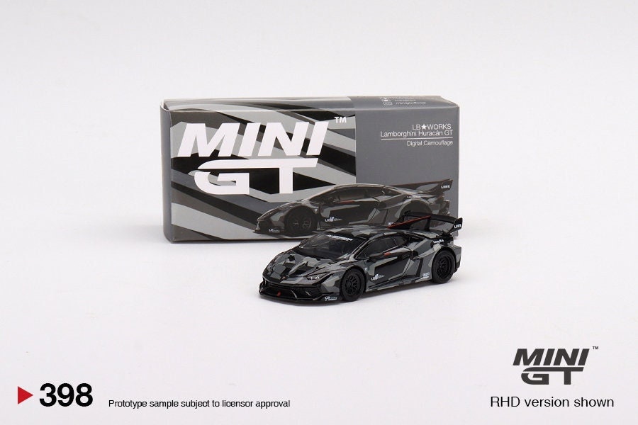 MINI GT 1:64 Model Car LB Huracan GT Digital Camouflage Alloy Die