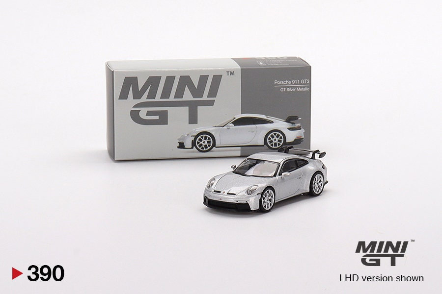 Mini GT Porsche 911 (992) GT3 GT Silver Metallic - MGT00390 1:64