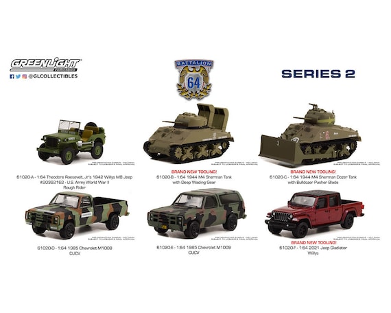 Greenlight 1/64 Harvester Scout 1970 – Série Battalion 64 – Chase – Occasion