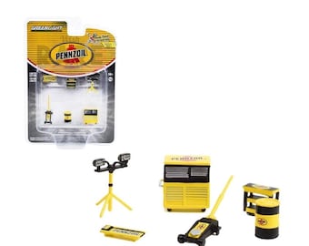 Greenlight Collectibles Auto Body Shop - Shop Tool Accessories Series 5 - Pennzoil - 16140-A 1:64 Models