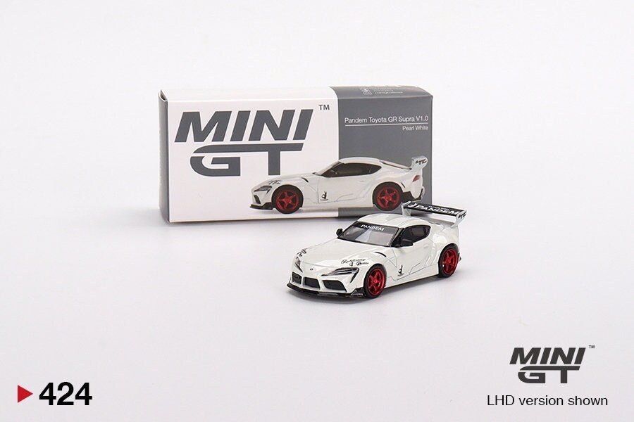 MINI GT Pandem Toyota GR Supra ホワイト MINI GT 201 Pandem Toyota GR Supra V1.0 White RHD - Toyeast