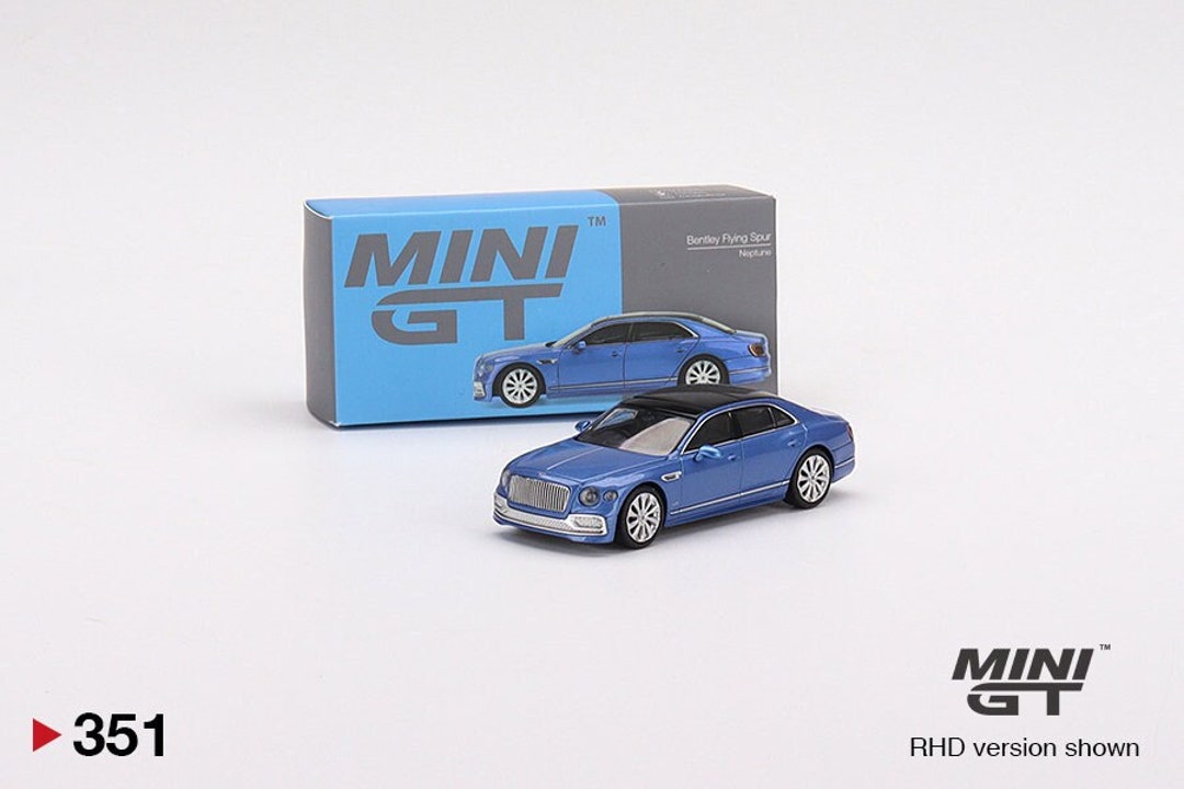 ミニカー MINI GT Bentley Flying Spur Neptune 351 Mini GT Bentley Flying Spur Neptune Blue 1/64 Diecast Model