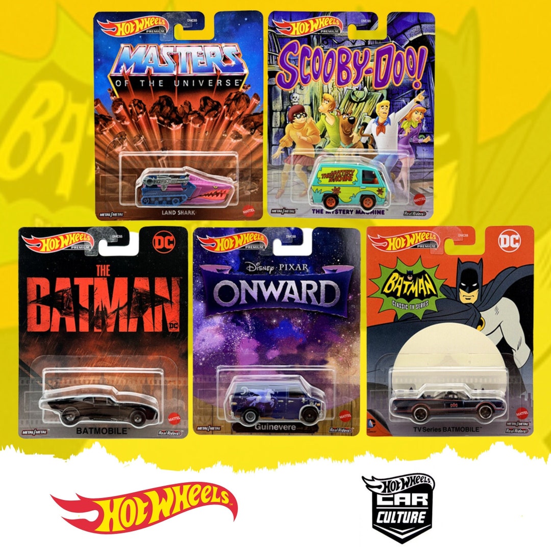 Hot Wheels Premium Retro Entertainment Set of 5, DMC55-978G 1:64