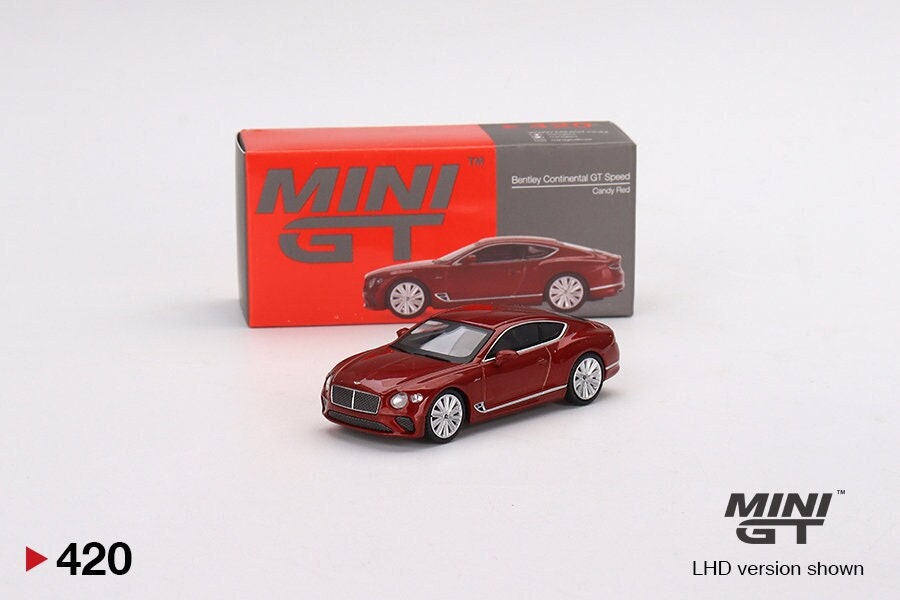 Mini GT Bentley Continental GT Speed 2022 Candy Red - MGT00420 1:64 Diecast Car Model