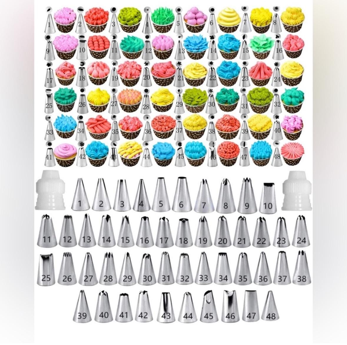 Set 5 Beccucci In Acciaio Inox Per Decorazione Torte – Punte Per Foglie E Scritte, Kit Pasticceria