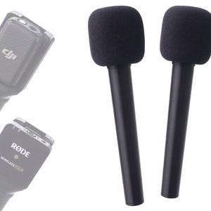 2pc Interview Handles for DJI Mic, Hollyland Lark, & Rode Pro Wireless Microphone Systems. + GO ME Neewer