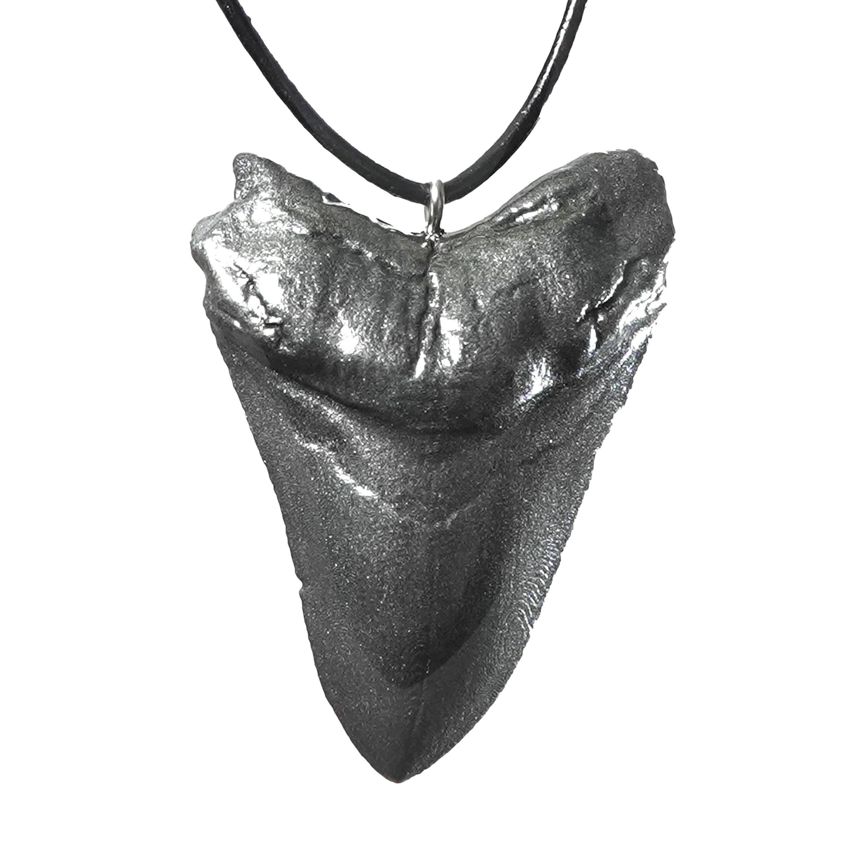 リル メガロドン サメの歯ペンダントネックレス - 2インチ レプリカ
