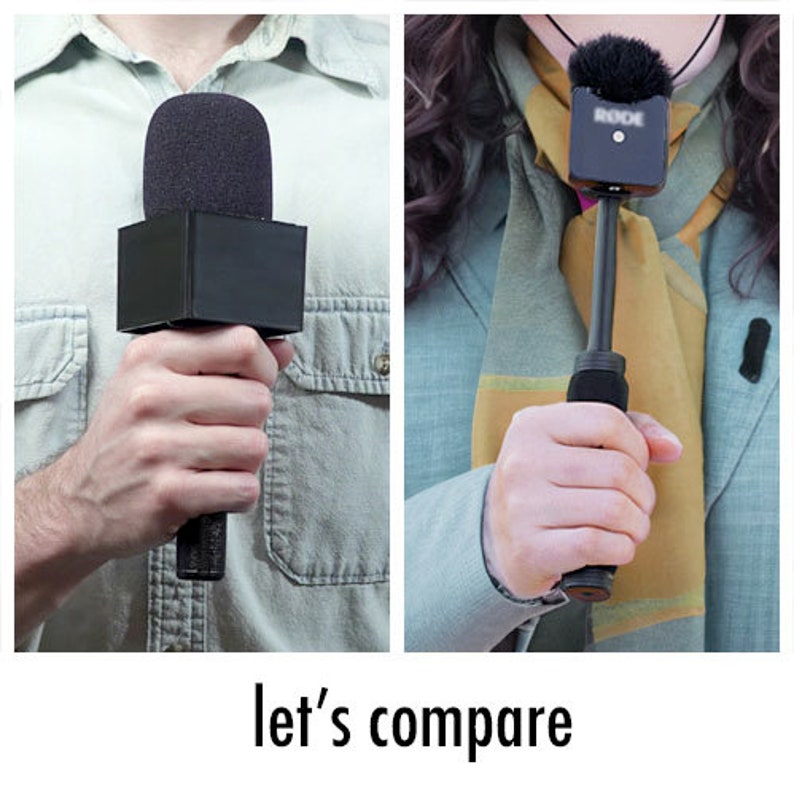 Classic Interview Adapter W/ Mic Flag for Rode Wireless PRO, GO, GO Ll