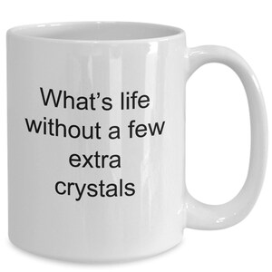 Crystal Mug, Gemstone Mug, Healing Crystal Cup, Gift For Witches, Witchy Coffee Mug, Quartz Crystal Mug, Metaphysical Gift, Spiritual Gift