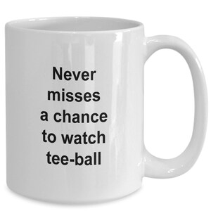 Tee-Ball Mug, Baseball Mug, Kids Sports Mug, Little League Gift, Coach Gift, Team Mom Gift, Tee Ball Parent,Custom Sports Mug,Youth Baseball