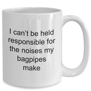 Bagpipes Mug, Gift For Bagpiper, Musician Coffee Mug, Scottish Gifts, Scotland Lover Gift, Bagpipe Player Gift, Scottish Heritage, Scottish