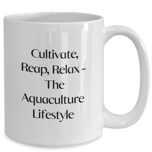 Aquaculture Mug, Fish Farmer Gift, Aquaponics Cup, Marine Biologist Mug, Ocean Life Gift, Fisheries Science Mug, Hatchery Worker Gift