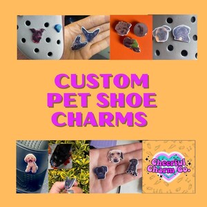 Custom Pet Shoe/Clog Charms dogs/cats/hamsters/all animals customisable zdjęcie 1