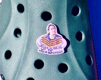 Love a bit of LaSonia Meme Sonia Fowler Eastenders Shoe/Clog Charm, Cute Accessory, Custom Clog Charm