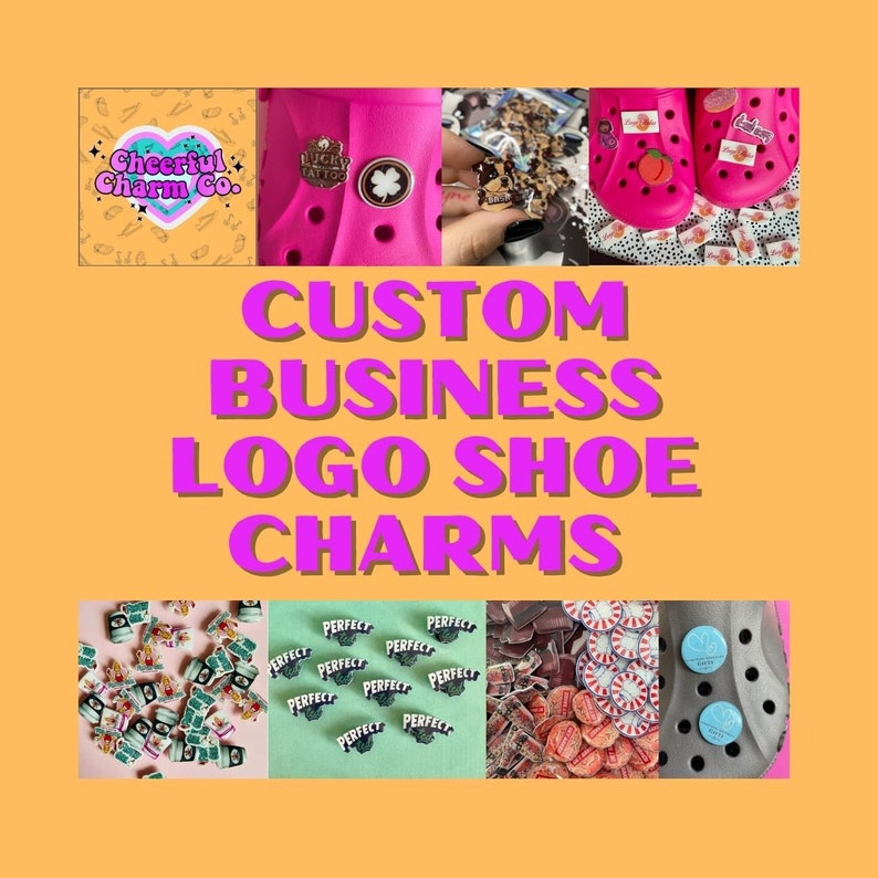 Custom Business Logo Shoe/Clog Charms business/work/trade/all logos customisable image 1