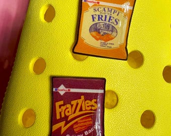 Scampi / Bacon Fries inspired Shoe/Clog Charms, Cute Accessory, Custom Clog Charm