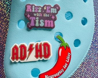 ADHD Shoe/Clog Charm, Cute Accessory, Custom Clog Charm