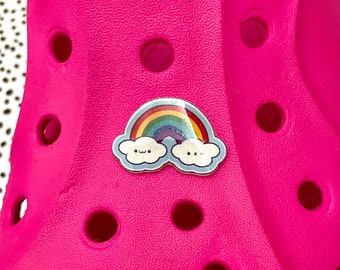 Rainbow Shoe/Clog Charm - cute Y2K Aesthetic Kawaii Clouds