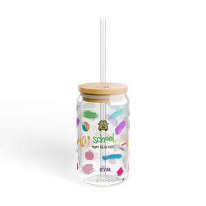 Gym Teacher Sipper Glass - 16oz, Fun School Drinkware, Gym teacher gift, school teacher gift, teacher coffee cup